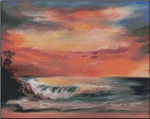(image for) Orange Sunset Ocean